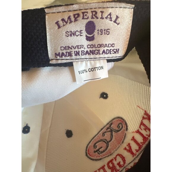 Kelly Greens Golf & Country Club Imperial Cap 100% Cotton White & Red Adjustable - Picture 5 of 5